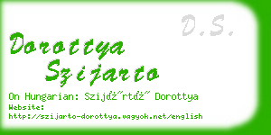 dorottya szijarto business card